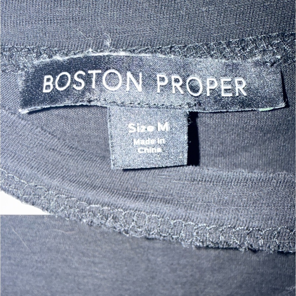 Boston Proper Black Cut-Out Short Sleeve Top Size M - Picture 5 of 8
